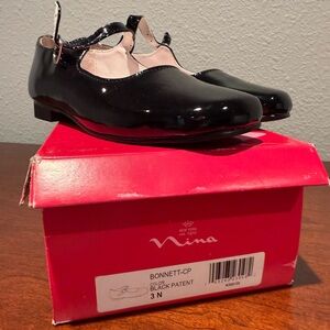 Nina Kids Glossy Black Dress Shoes